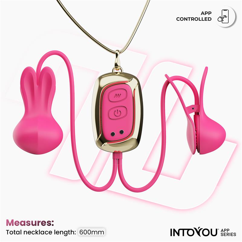 Pinzas Tickly para Pezones con Vibración, Control y Collar con APP - INTOYOU APP SERIES