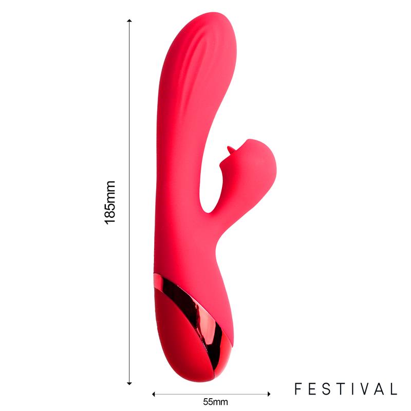 Vibrador Turna USB Rojo - FESTIVAL - LATETOBED