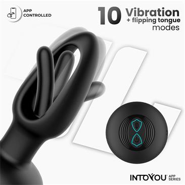 Plug Anal con Flipping Tongue y Vibración con App SERIES Zack - INTOYOU APP SERIES