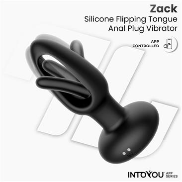 Plug Anal con Flipping Tongue y Vibración con App SERIES Zack - INTOYOU APP SERIES