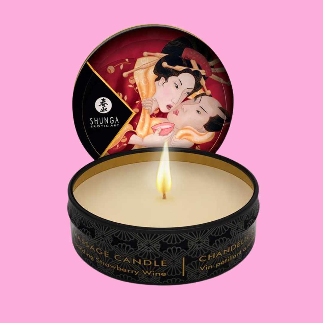 Vela de Masaje Fresa Champagne Shunga