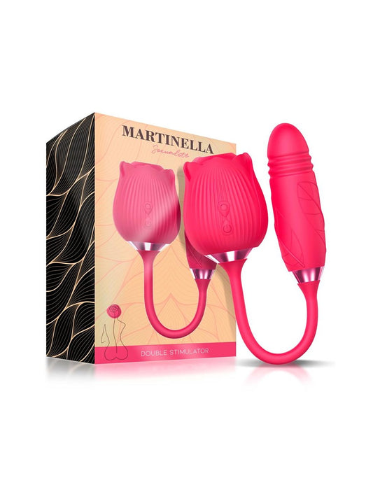 Estimulador de Clítoris Succión, Vibración y Movimiento Thrusting Silicone USB - MARTINELLA
