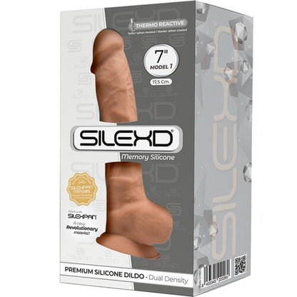 MODELO 1 PENE REALÍSTICO SILICONA PREMIUM SILEXPAN CARAMELO 17.5 CM - SILEXD