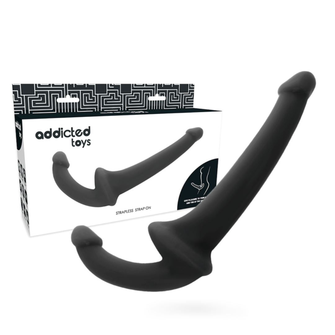Arnés Doble sin Sujeción – Silicona Flexible y Estimulación del Punto G - ADDICTED TOYS