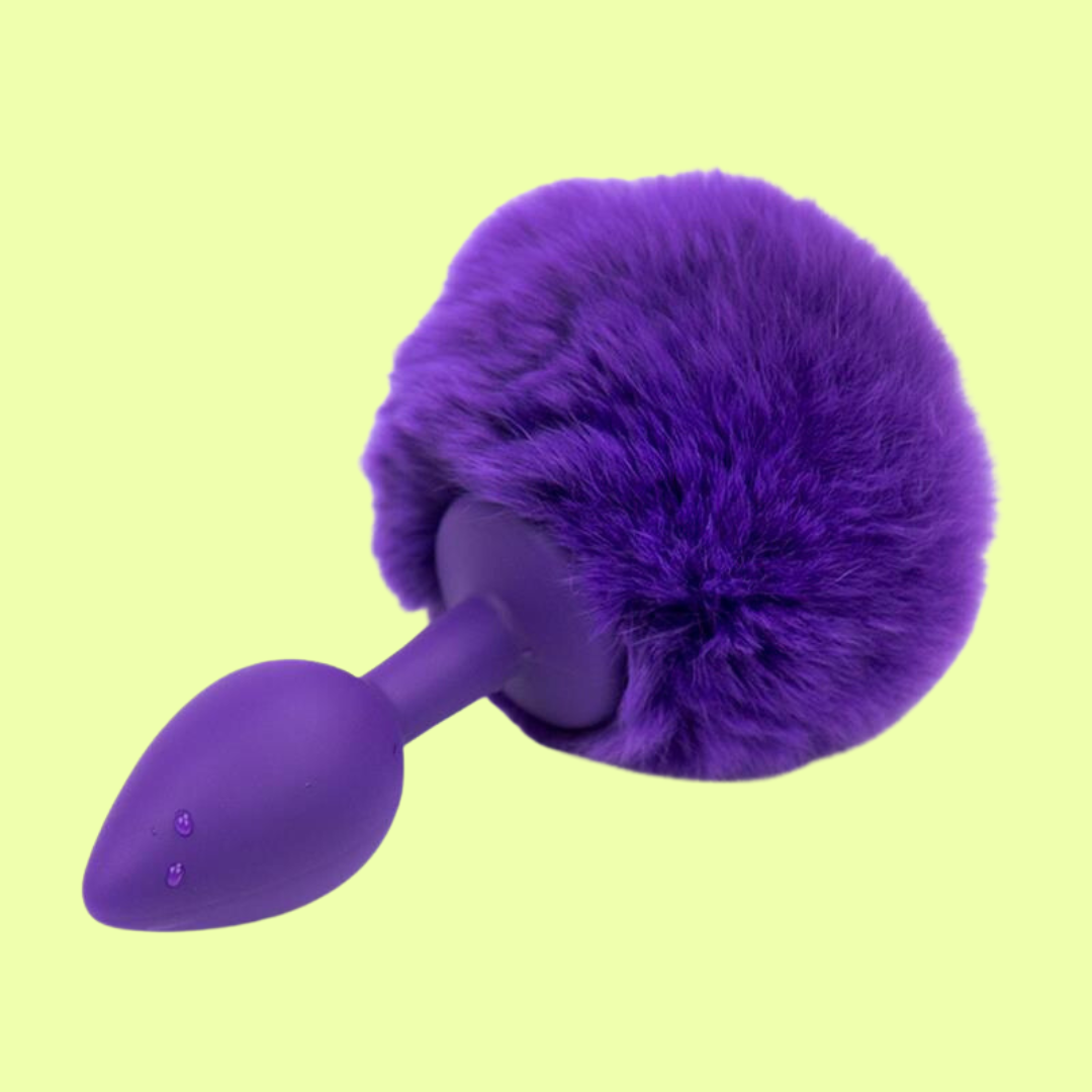 PLUG SILICONA POMPON MORADO - AFTERDARK - LATETOBED