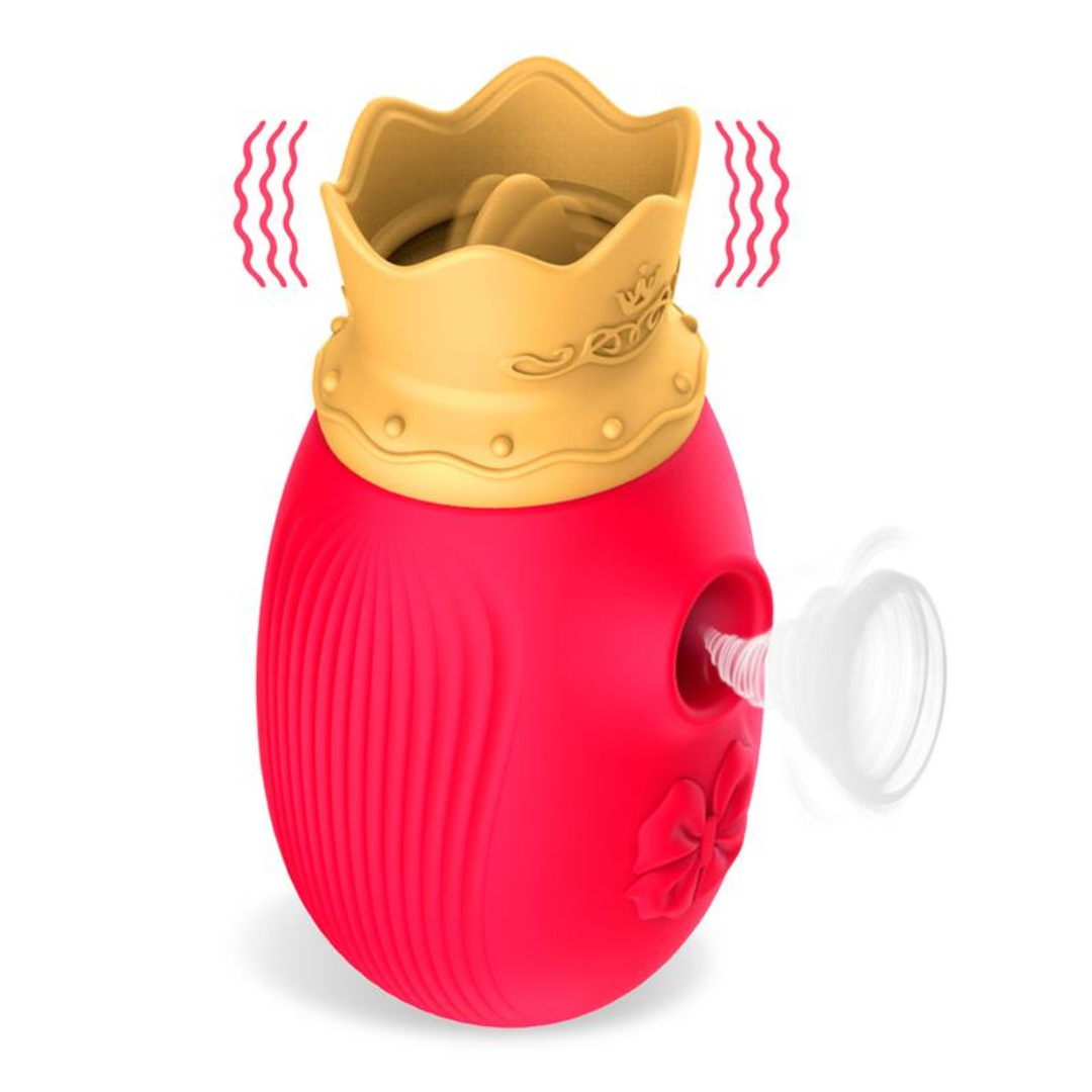 ESTIMULADOR CLÍTORIS 10 MODOS DE SUCCIÓN Y LICKING - ROJO - INTENSE