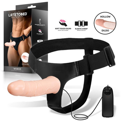 ARNÉS WOBOX CON DILDO HUECO Y VIBRACIÓN