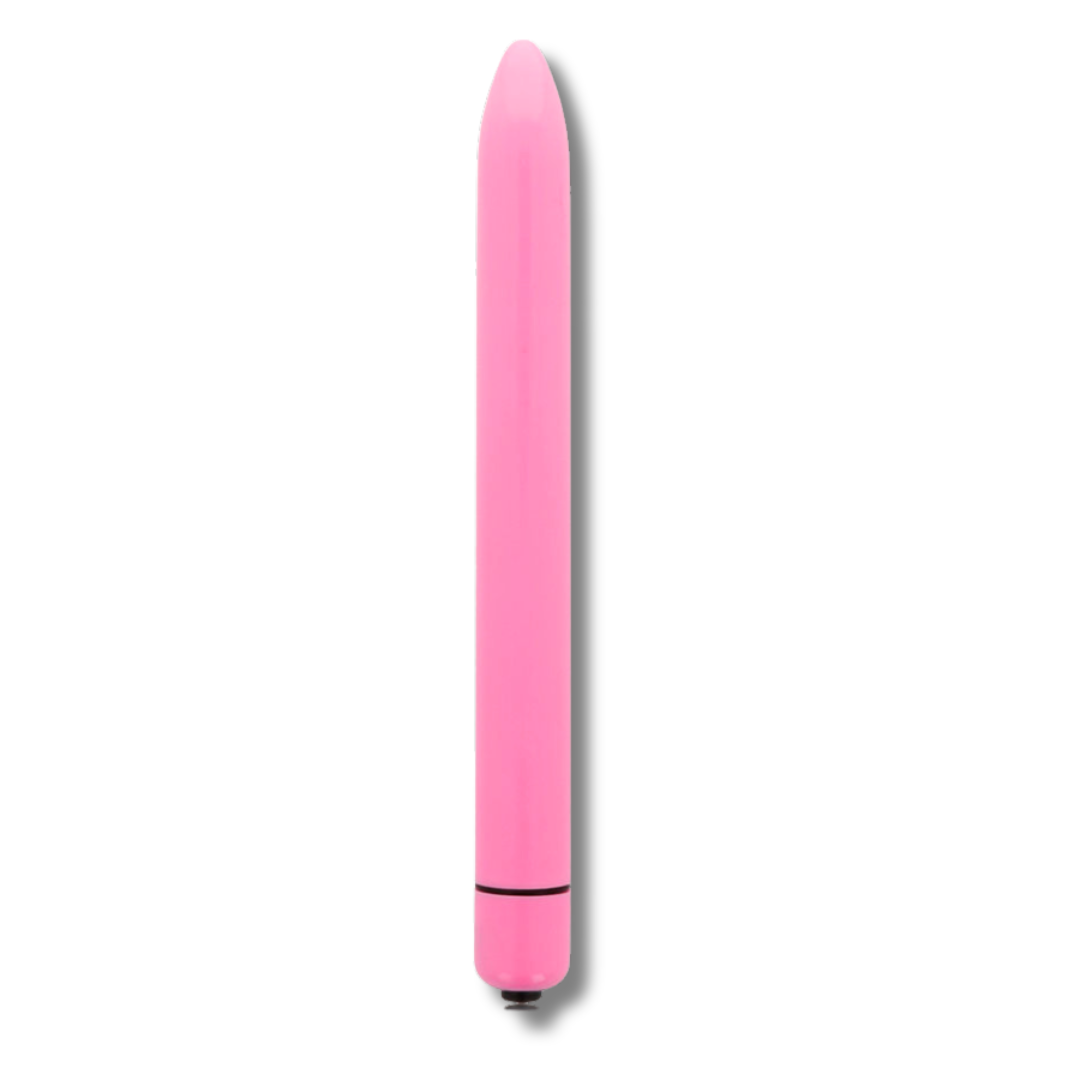 VIBRADOR ROSA SLIM PILA - GLOSSY