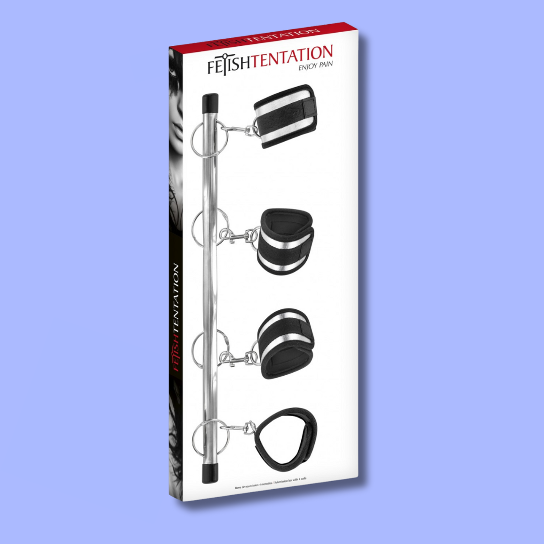 BARRA CON ESPOSAS PARA PIES Y MANOS - FETISH TENTATION