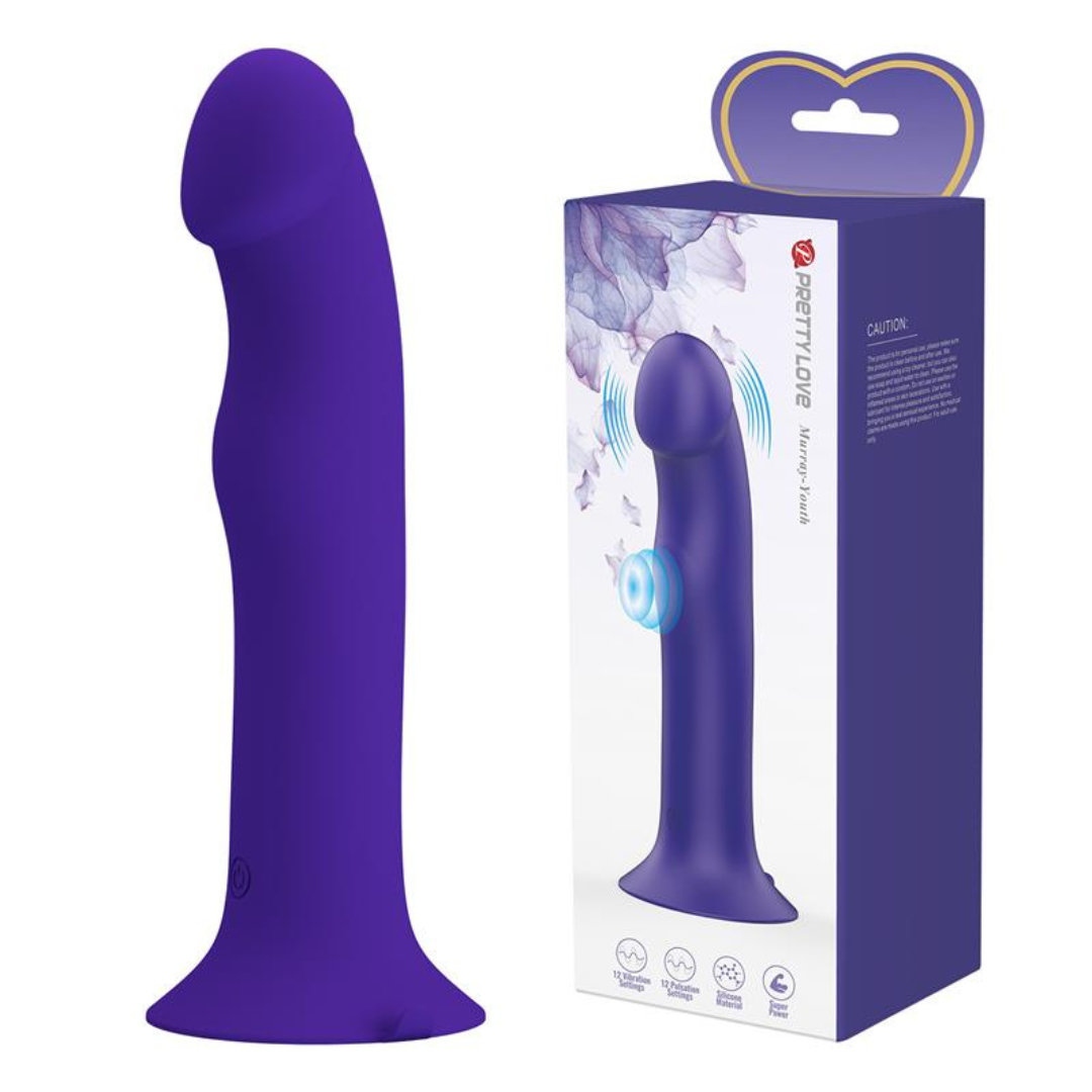 DILDO VIBRADOR MURRAY YOUTH  & RECARGABLE VIOLETA - PRETTY LOVE