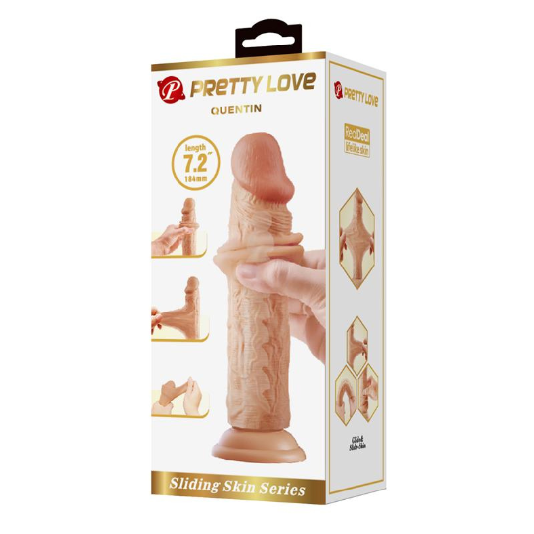 Dildo QUENTIN con Piel Deslizante 18cm - PRETTY LOVE
