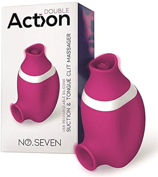 SUCCIONADOR SEVEN 2 EN 1 CON LENGUA - ACTION - INTOYOU