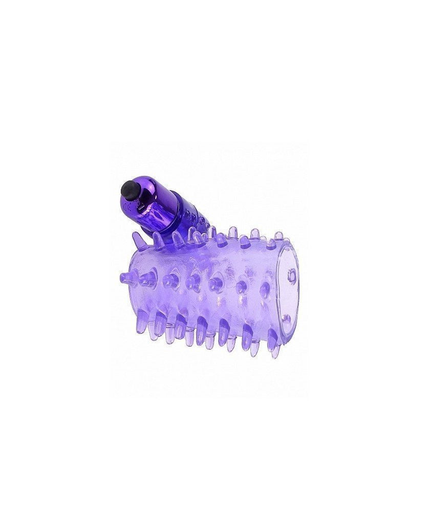 FUNDAS PENE ESTRIADA CON VIBRACIÓN MORADA PILA - FAN+ASY