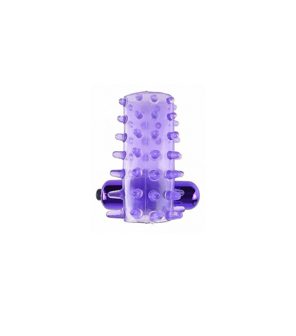 FUNDAS PENE ESTRIADA CON VIBRACIÓN MORADA PILA - FAN+ASY