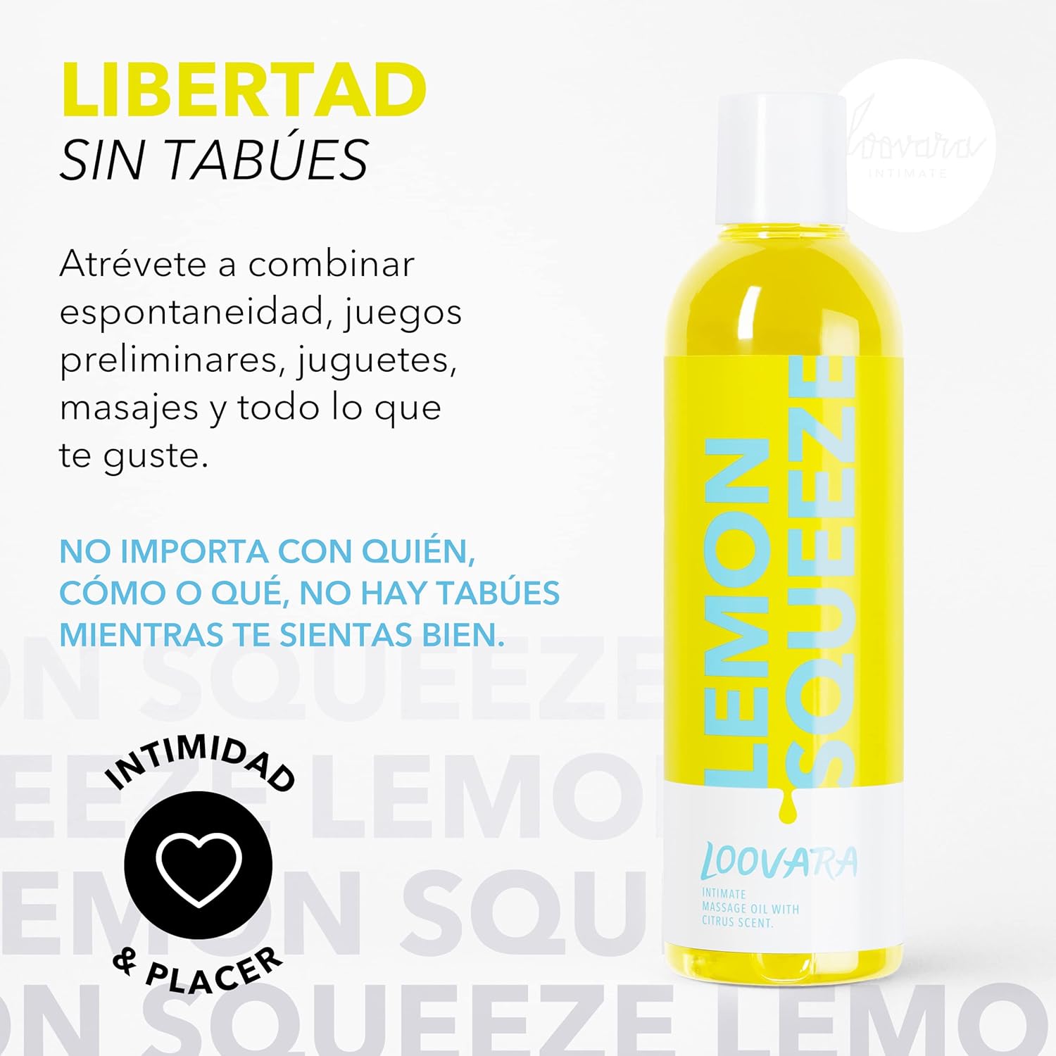 Aceite de Masajes Sexuales limón 250ml - LOOVARA