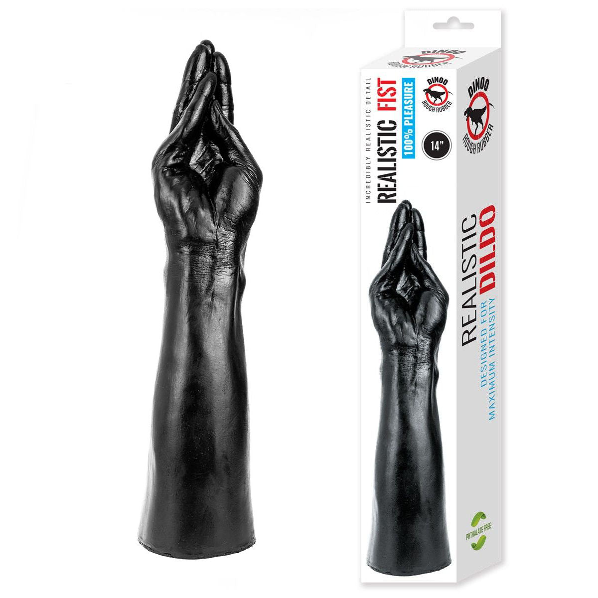 BRAZO REALISTA 35,5CM NEGRO - DINOO ROUGH RUBBER