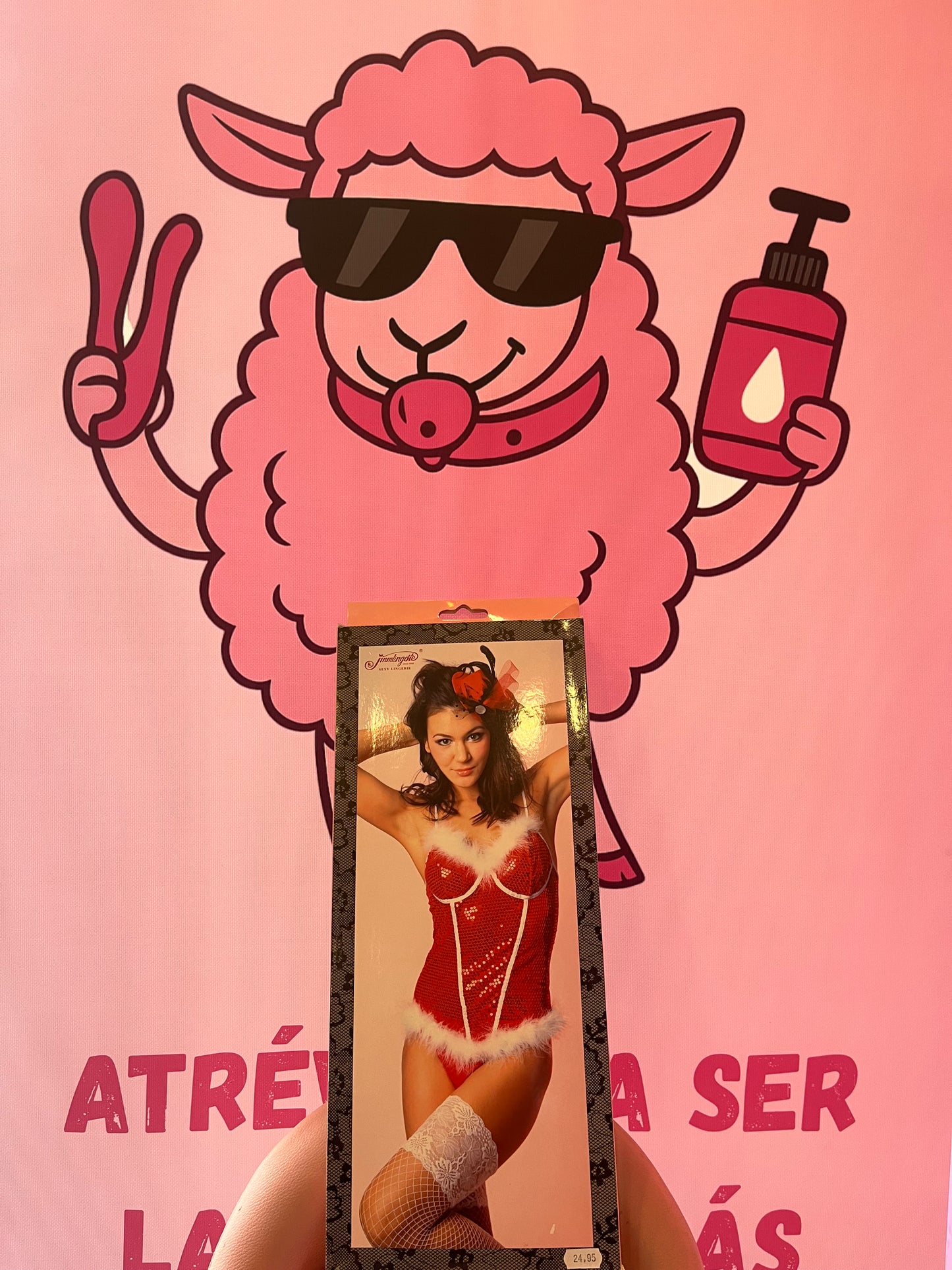 CONJUNTO DE CORSE LENTEJUELAS ROJO Y TANGA FESTIVO NAVIDEÑO - JINMENGDIE