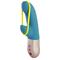 AMORINO VIBRADOR DEL PUNTO G CLITORIS Y LABIOS PETROL/NEON YELLOW - FUN FACTORY
