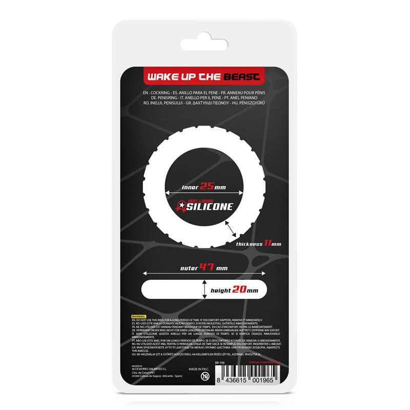 ANILLO PARA EL PENE TURBINE SILICONA LÍQUIDA 25 MM - BEAST RINGS