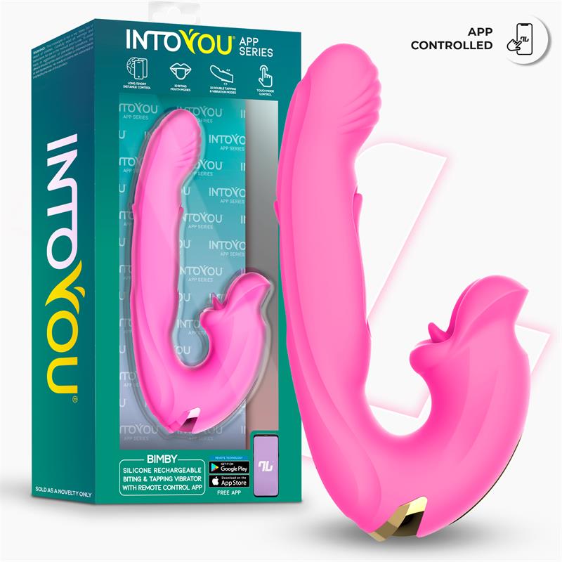 Vibrador Bimby con Mordisqueo y Lengua Doble Tapping con APP - INTOYOU APP SERIES