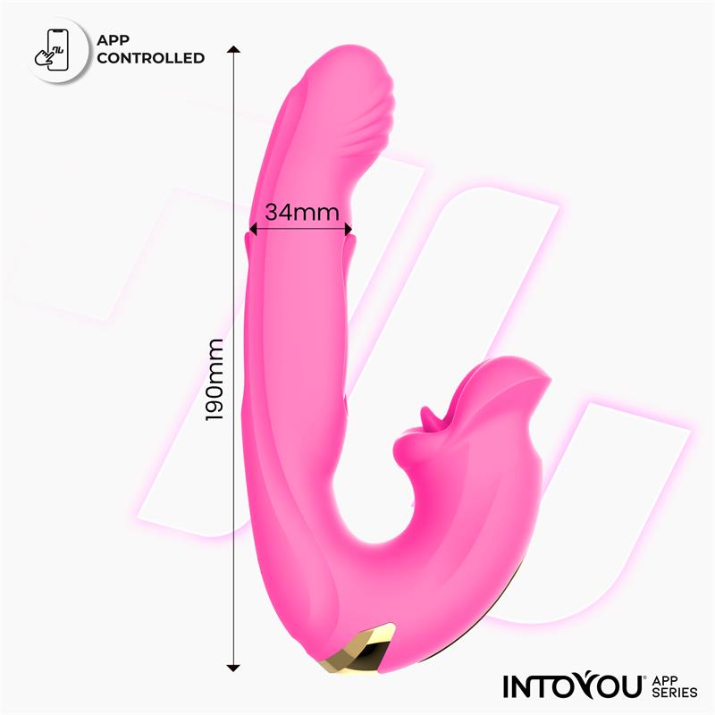 Vibrador Bimby con Mordisqueo y Lengua Doble Tapping con APP - INTOYOU APP SERIES