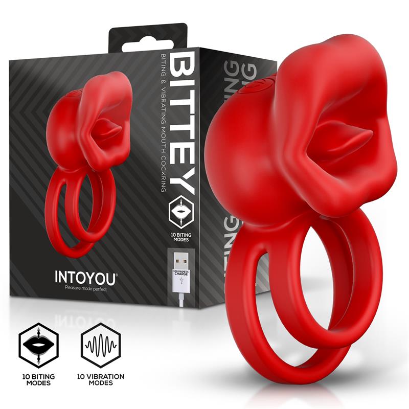 Anillo Vibrador Bittey con Biting - Mordisqueo - INTOYOU