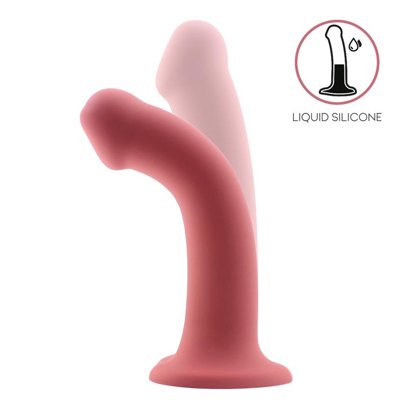 Dildo Bouncy Silicona Líquida Hiper Flexible 15cm Insertable. 2,9cm Diámetro Talla S. Púrpura / Burdeos - ACTION