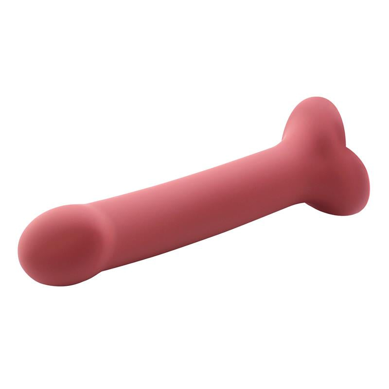 Dildo Bouncy Silicona Líquida Hiper Flexible 15cm Insertable. 2,9cm Diámetro Talla S. Púrpura / Burdeos - ACTION