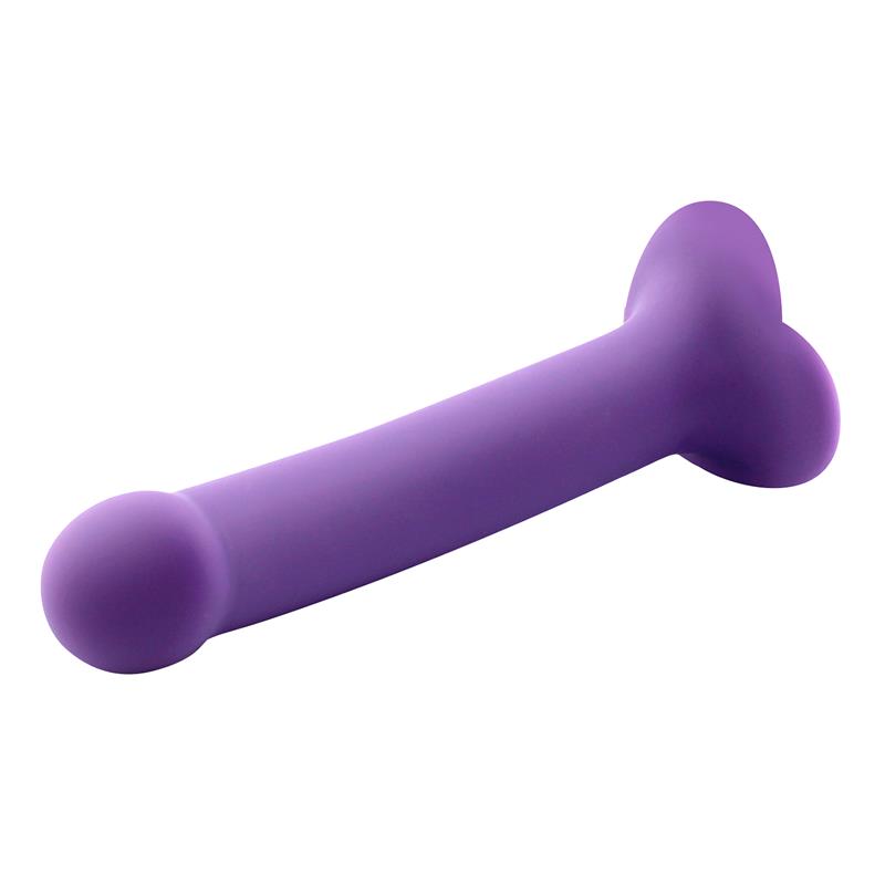 Dildo Bouncy Silicona Líquida Hiper Flexible 15cm Insertable. 2,9cm Diámetro Talla S. Púrpura / Burdeos - ACTION