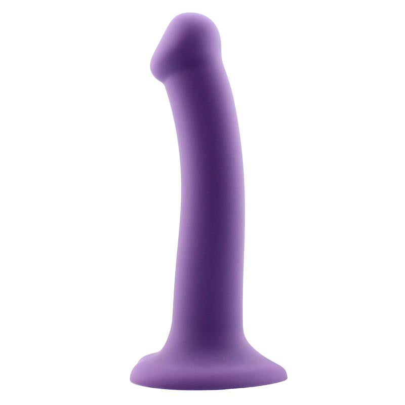 Dildo Bouncy Silicona Líquida Hiper Flexible 15cm Insertable. 2,9cm Diámetro Talla S. Púrpura / Burdeos - ACTION