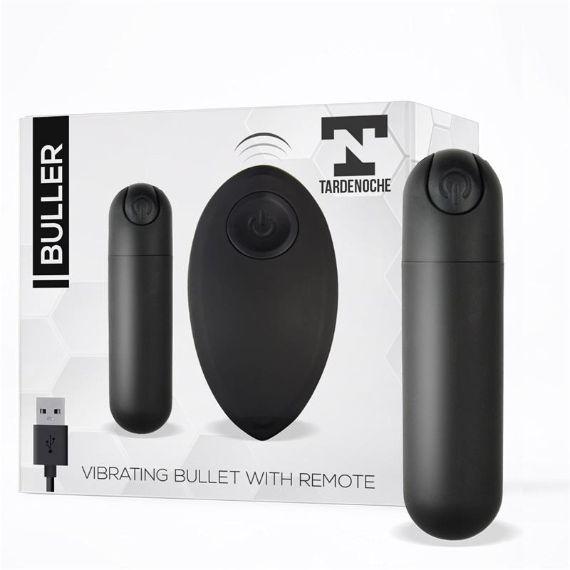 Bala Buller Vibradora Control Remoto USB Negro - TARDENOCHE