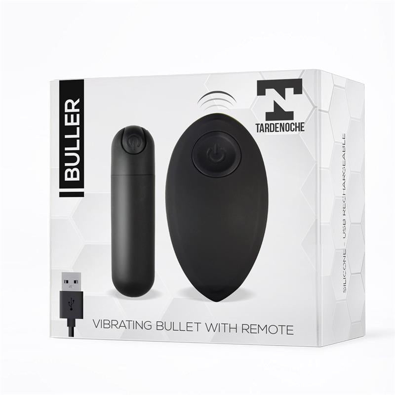 Bala Buller Vibradora Control Remoto USB Negro - TARDENOCHE