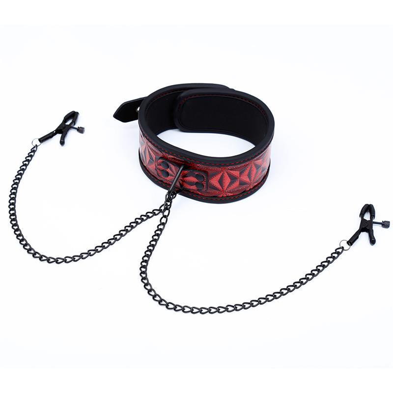 Collar con Pinzas para los Pezones Diamond Cuerpo Vegano - DIAMOND LINE - INTOYOU