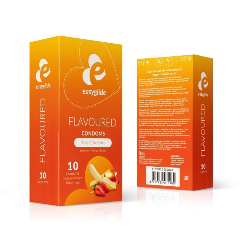 Preservativos Flavoured sabores 10 UNID - EASYGLIDE