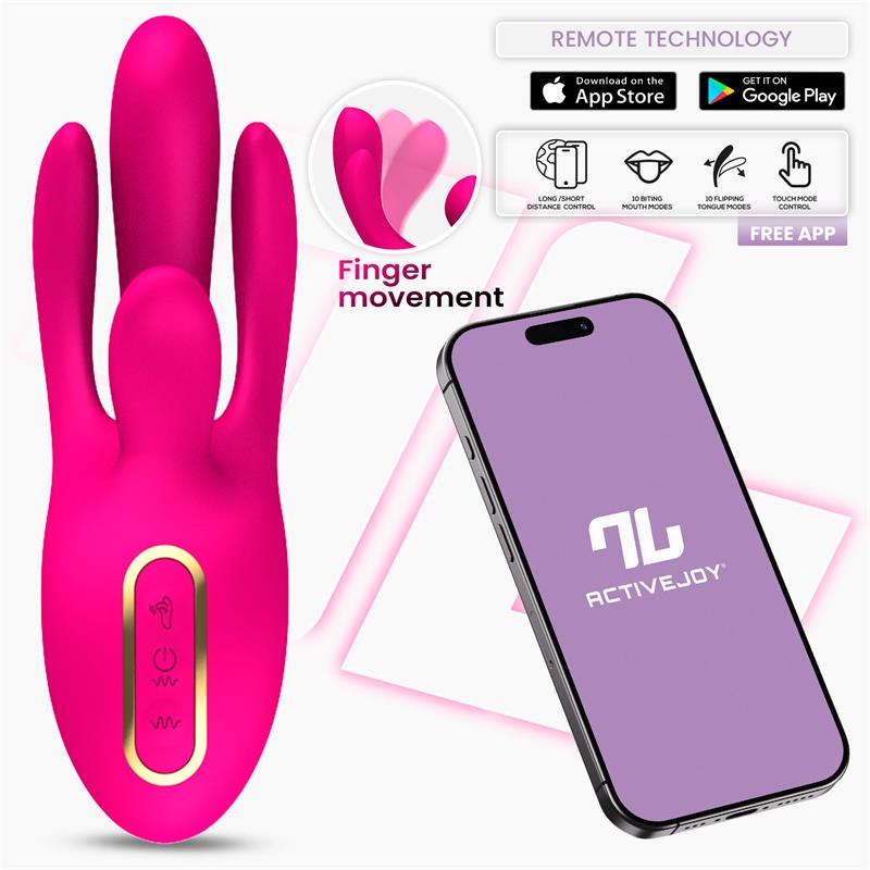 Vibrador Derek con Movimiento Finger 3 Motores y APP - INTOYOU APP SERIES