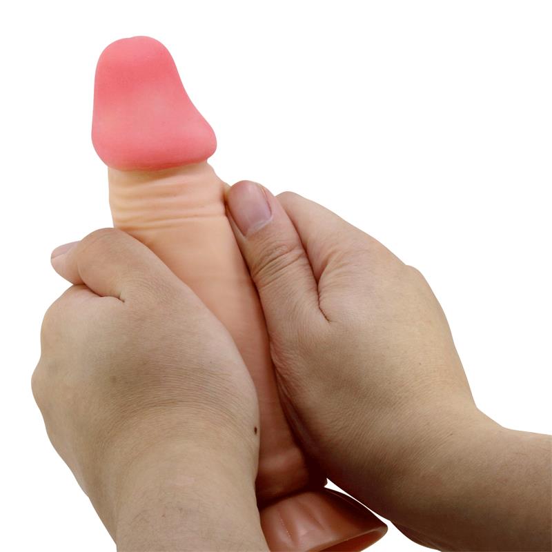 DILDO SLIDING SKIN SERIES REALÍSTICO CON VENTOSA PIEL DESLIZANTE 19.4 CM -O- 4,2 cm - BAILE - PRETTY LOVE