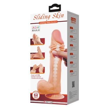 Dildo Orton Realista Piel Deslizante Retractil 24 cm -O- 5 cm - BAILE - PRETTY LOVE