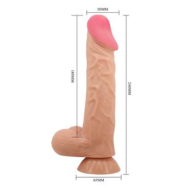 Dildo Orton Realista Piel Deslizante Retractil 24 cm -O- 5 cm - BAILE - PRETTY LOVE