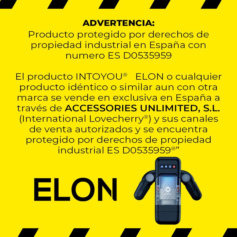 Masturbador Elon Inteligente Función Up and Down, Calor, Vibración y Soporte Movil - INTOYOU
