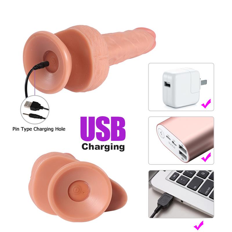 Dildo Haydon con 20 Modos de Vibración y Estimulador de Clítoris 21.5cm - SHEQU