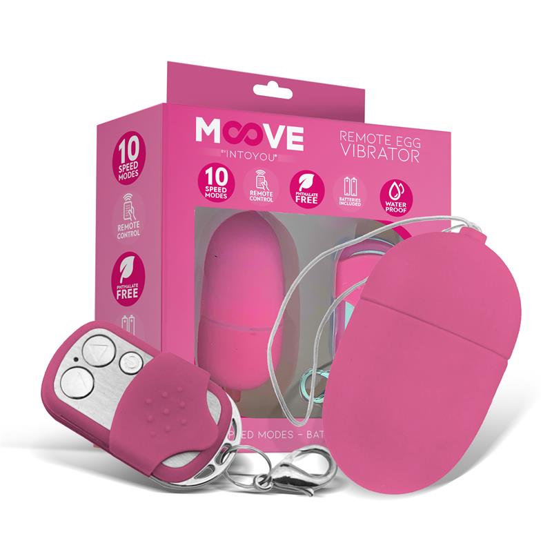 Huevo Vibrador con Control Remoto Tamaño Mediano Negro / Púrpura / Rosa - MOOVE