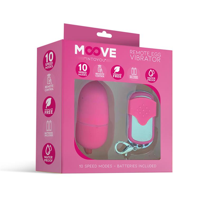 Huevo Vibrador con Control Remoto Tamaño Mediano Negro / Púrpura / Rosa - MOOVE