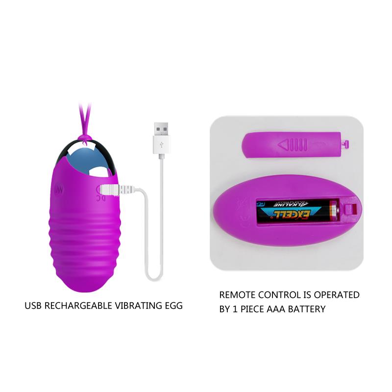 Huevo Vibrador Jessica USB Purpura - PRETTYLOVE