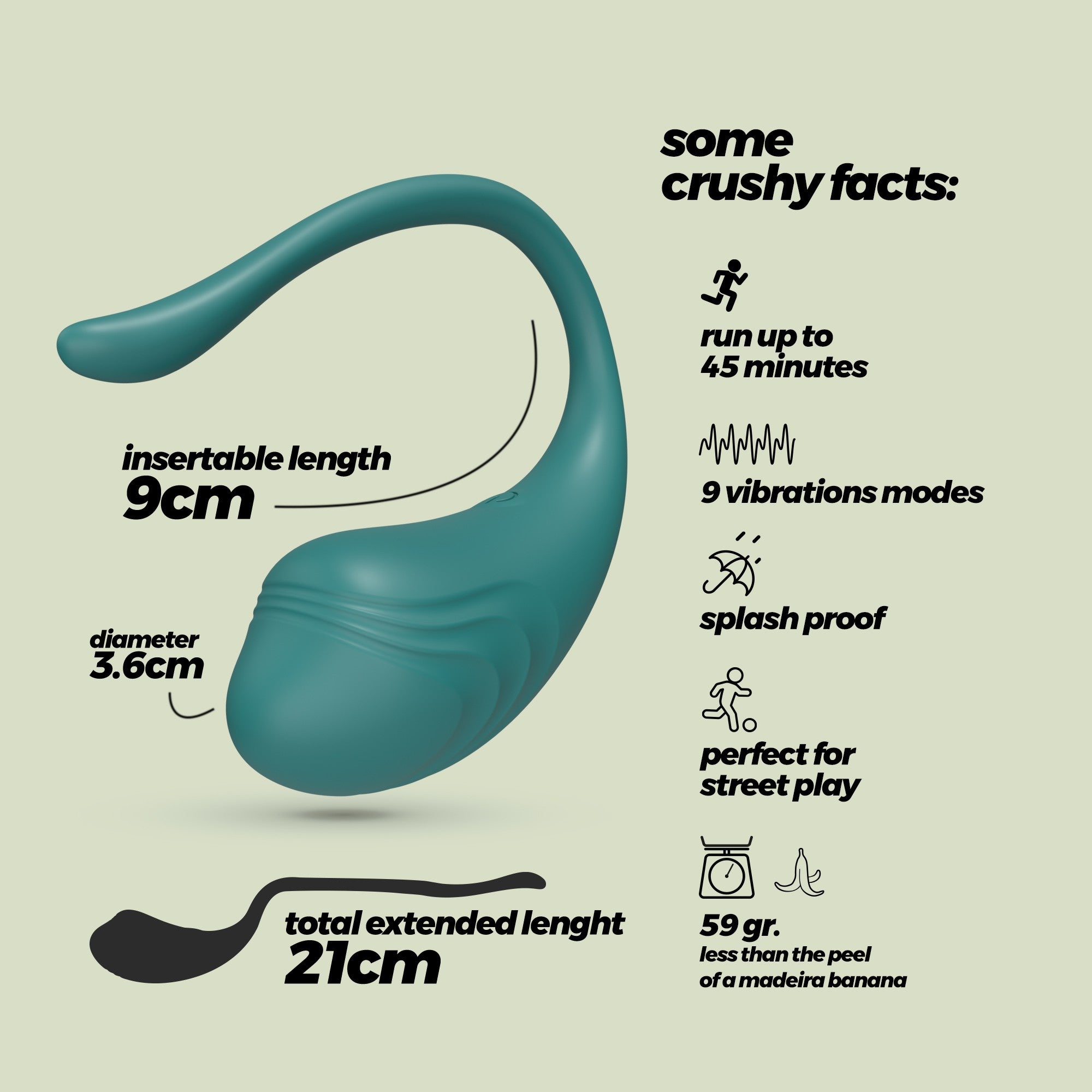 HUEVO VIBRADOR RECARGABLE CON MANDO A DISTANCIA TAMAGO VERDE - CRUSHIOUS