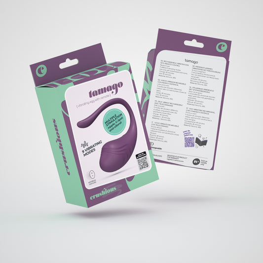 HUEVO VIBRADOR RECARGABLE CON MANDO A DISTANCIA TAMAGO MORADO - CRUSHIOUS