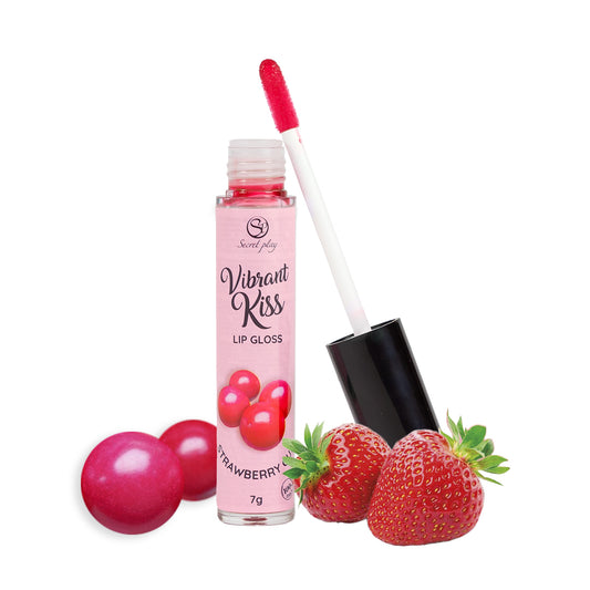 LIP GLOSS VIBRANT KISS - CHICLE DE FRESA  - SECRET PLAY