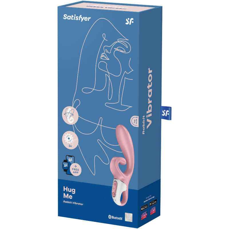 SATISFYER - HUG ME VIBRADOR RABBIT APP ROSA / AZUL