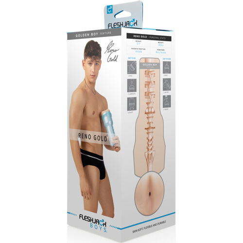 ANO MASTURBADOR RENO GOLD GOLDEN BOY - FLESHLIGHT JACK
