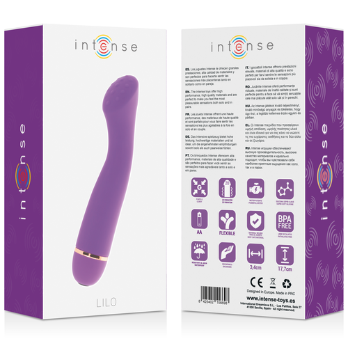 ESTIMULADOR LILO 20 SPEEDS SILICONE LILA PUNTO G - INTENSE