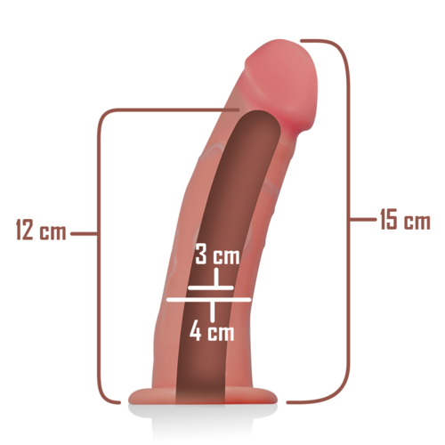ARNÉS HUECO CON DILDO 16 X 3 CM - INTENSE